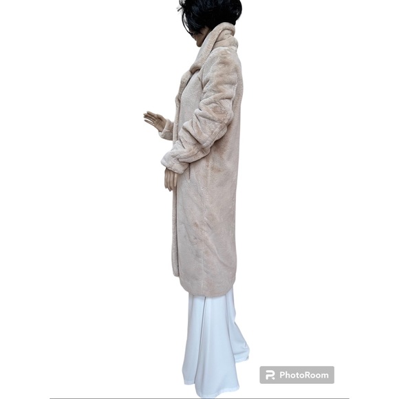 Rachel Zoe Cream Faux Fur Coat, NWT, S - Picture 5 of 10